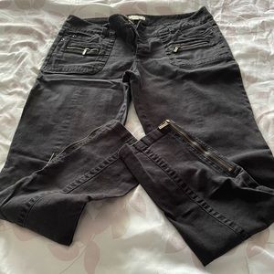 Michael Kors black ankle zip jeans size 10